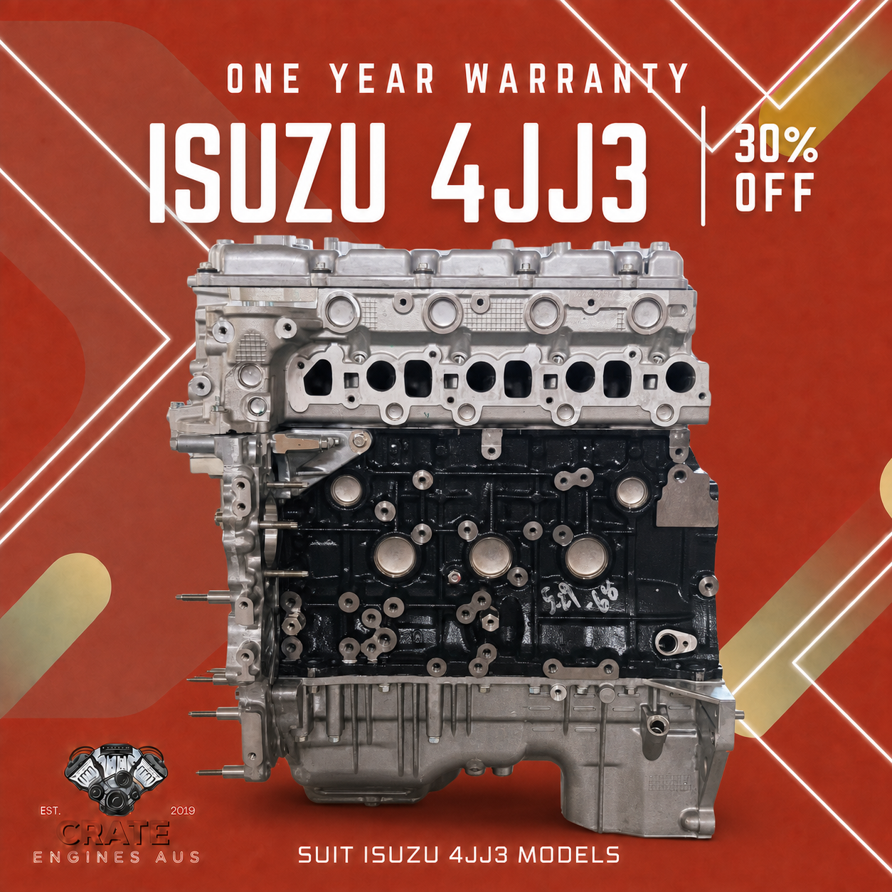 Isuzu D-Max / MU-X 4JJ3-TCX replacement engine