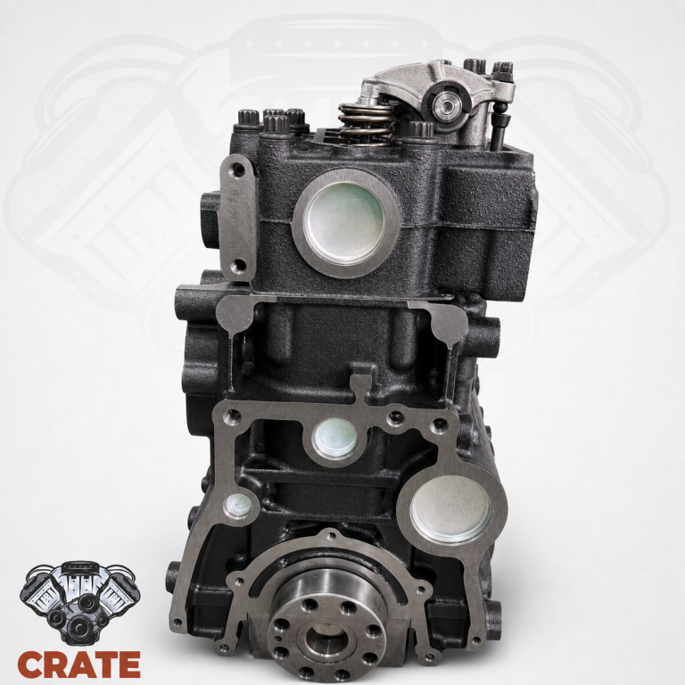 End view of the Kia J2 2.7L diesel engine showing the crankshaft pulley